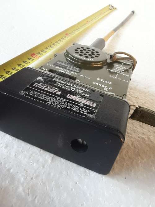 British RAF Pilot & Crew Survival Radio Type Sabre 6 With Original Battery - 100% Working Condition