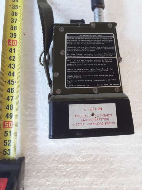 British RAF Pilot & Crew Survival Radio Type Sabre 6 With Original Battery - 100% Working Condition