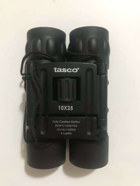 Tasco Binoculars 10x25 Fully Coated Optics 168RB - Compact - Amazing Condition