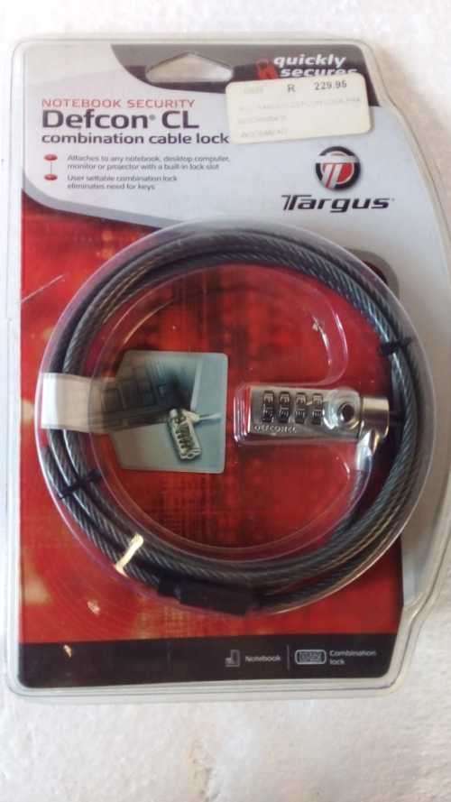 Targus Defcon CL Armor Combination Cable Lock Notebook Security PA410-10 New