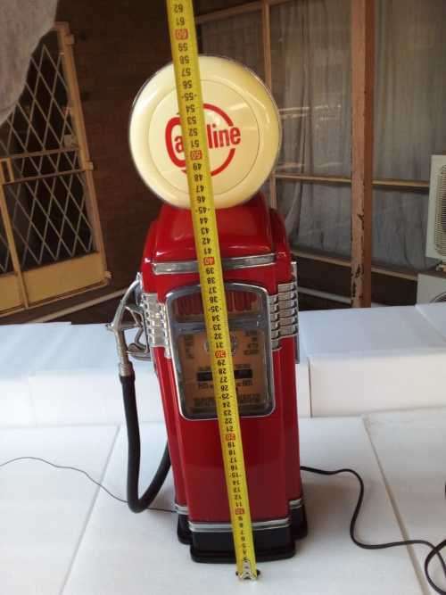 Vintage Gas Pump 40s Style AM/FM Cassette Working Radio NONSTOP Polyflame GASOLINE 23"