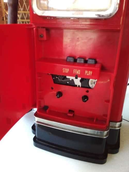 Vintage Gas Pump 40s Style AM/FM Cassette Working Radio NONSTOP Polyflame GASOLINE 23"