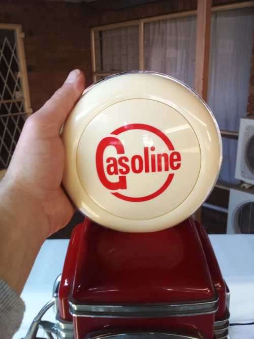 Vintage Gas Pump 40s Style AM/FM Cassette Working Radio NONSTOP Polyflame GASOLINE 23"