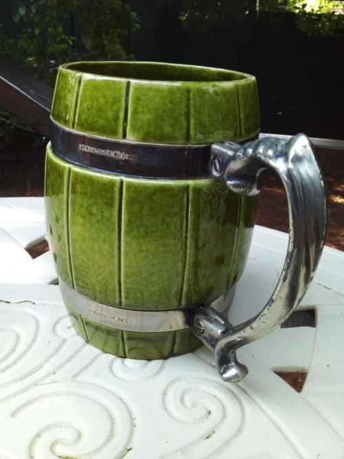 SERANCO.SP.ON C - B068 - 750 ML BEER MUG - VINTAGE -  Made from puter, brass Silver plated - AMAZING