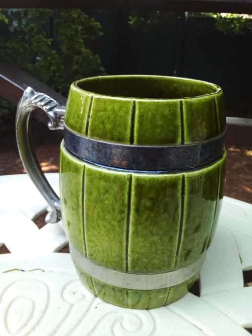 SERANCO.SP.ON C - B068 - 750 ML BEER MUG - VINTAGE -  Made from puter, brass Silver plated - AMAZING