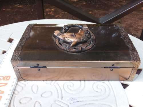 Amazing Horse and shoe Jeweley /Trinket Box - Metal made in Japan - AMAZING CONDITION