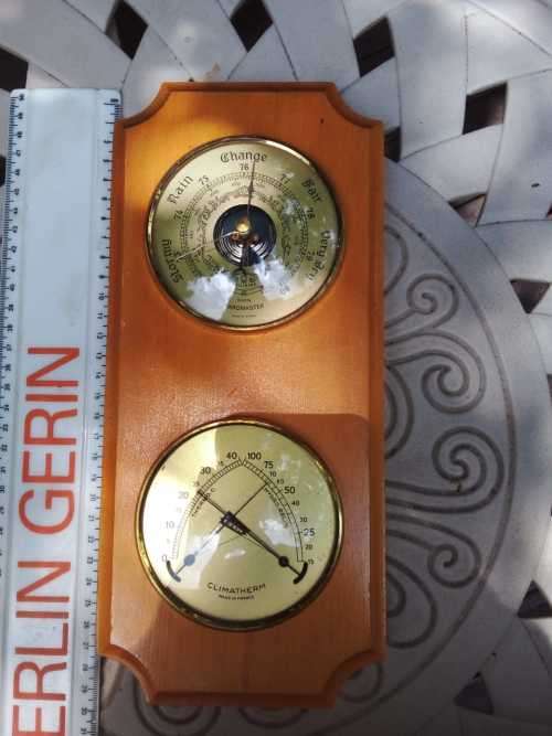 Baromaster And Climathern Made in France 100% WORKING Amazing - Made of Oak wood