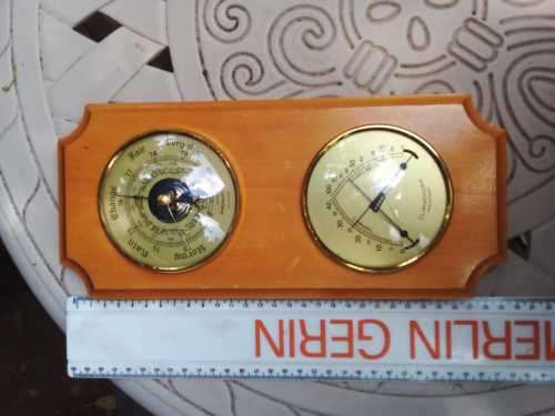 Baromaster And Climathern Made in France 100% WORKING Amazing - Made of Oak wood