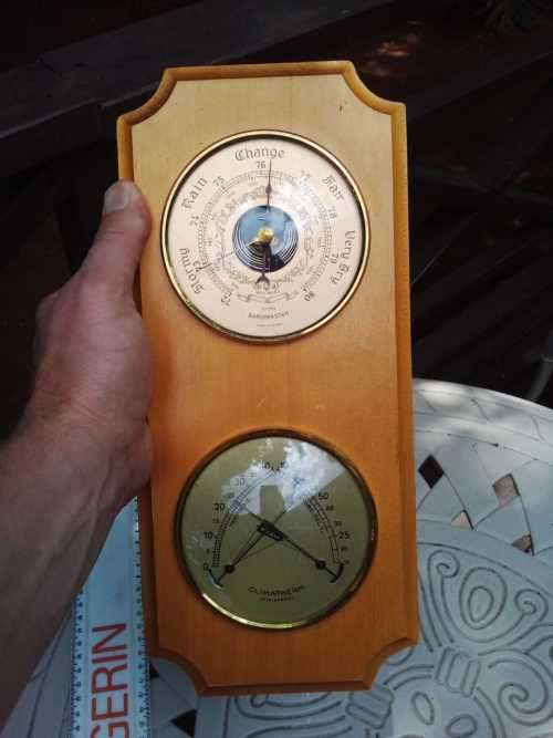 Baromaster And Climathern Made in France 100% WORKING Amazing - Made of Oak wood