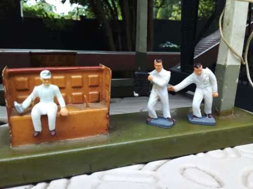 Vintage Germany METAL Train Station and Crane Stand Crane not included - 100% WORKING