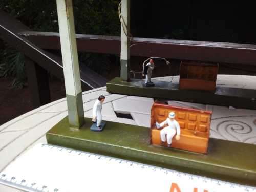 Vintage Germany METAL Train Station and Crane Stand Crane not included - 100% WORKING