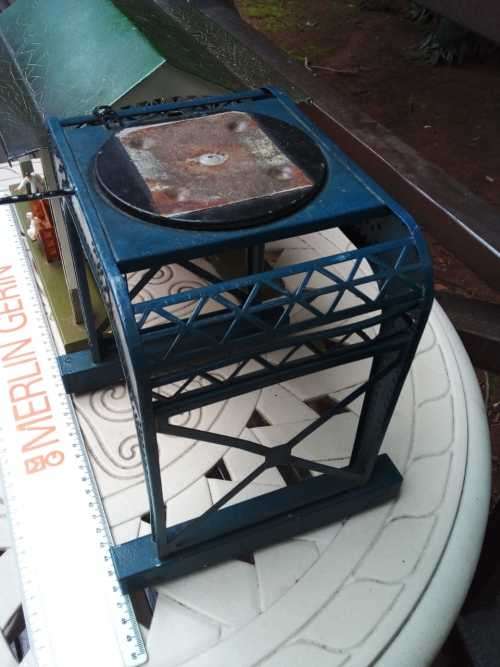 Vintage Germany METAL Train Station and Crane Stand Crane not included - 100% WORKING