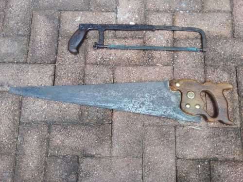2 X ANTIQUE SAW`S 1 FOR WOOD AND 1 FOR METAL - MADE IN USA