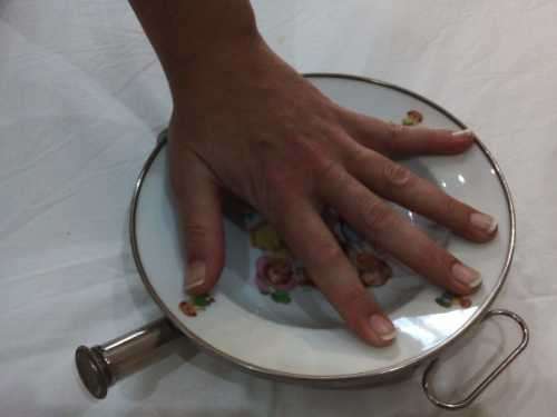 Antique Child`s Warming Dish With Hot Water Tank, Divided Plate, Vintage 1940`s - AMAZING CONDITION