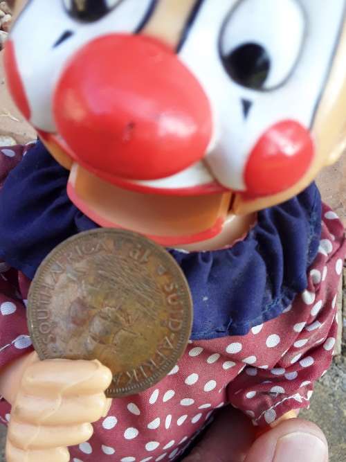 ALLIED BANK CLOWN MONEY BOX- 28 CM HEIGHT - 100% WORKING