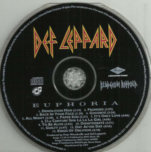 Def Leppard  Euphoria - CD