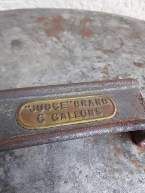 Very large vintage Judge Ware 6 Gallon Enamel hanging cooking Pot with Lid, 40cm x 30cm x 24cm deep