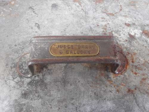 Very large vintage Judge Ware 6 Gallon Enamel hanging cooking Pot with Lid, 40cm x 30cm x 24cm deep