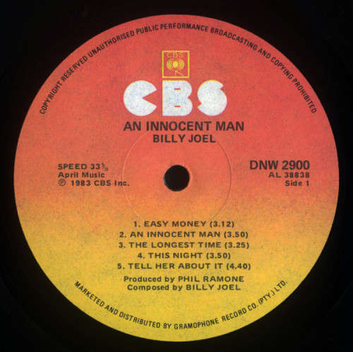 Billy Joel  An Innocent Man - LP