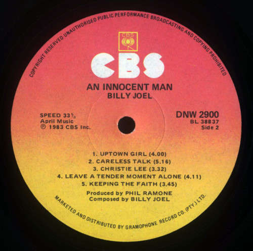 Billy Joel  An Innocent Man - LP