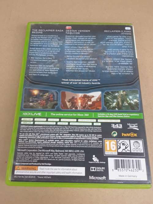 Xbox 360 - HALO 4 - 2 X DISCS - MADE IN GERMANY - LIKE NEW - NO BOOKLET