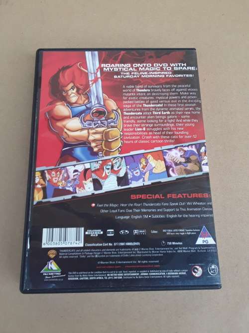 Thundercats Season 1 Volume 1 DVD 6-Disk Deluxe Box Set Episodes 1-33 Animated - 759MIN LIKE NEW