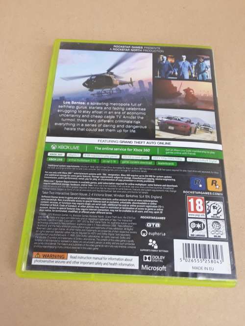 Grand Theft Auto 5 - Xbox 360 - 2 x Discs - Like New - Made in EU