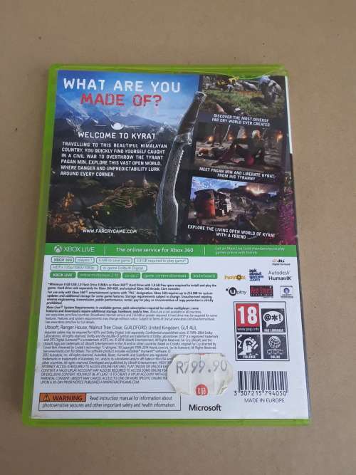 XBOX 360 - FARCRY 4 - LIKE NEW WITH BOOKLET - MADE IN EUROPE