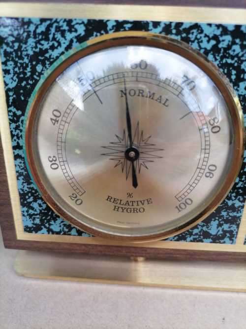 Huger Barometer west germany 3 in 1 desktop - PRACISIONS - RELATIVE HYGRO - C - 27 CM x 11CM