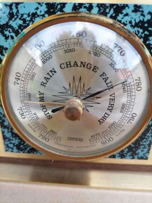 Huger Barometer west germany 3 in 1 desktop - PRACISIONS - RELATIVE HYGRO - C - 27 CM x 11CM