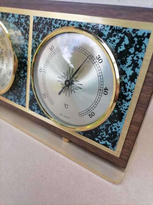 Huger Barometer west germany 3 in 1 desktop - PRACISIONS - RELATIVE HYGRO - C - 27 CM x 11CM
