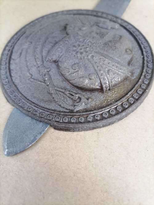 VINTAGE SWORD HILT ASHTRAY, SPELTER, KNIGHTS OF COLUMBUS CEREMONIAL ITEM - MADE FROM PEWTER