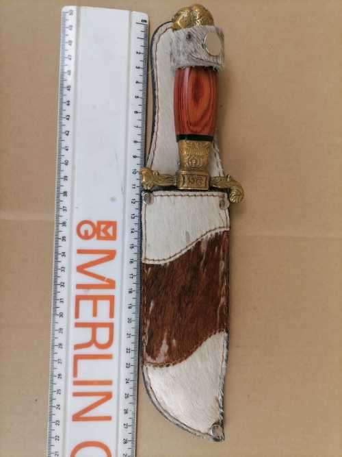 Vintage TRAMONTINA Brasil `INOX-STAINLESS` HUNTING KNIFE 26CM - Fixed Blade + SHEATH