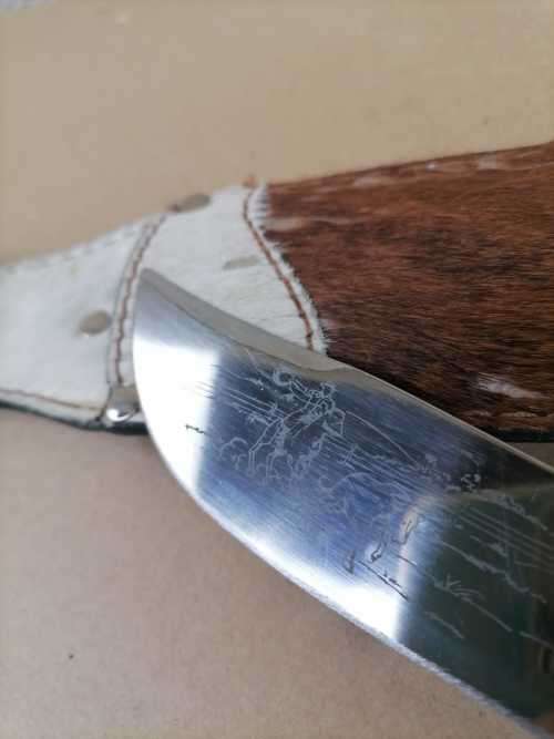 Vintage TRAMONTINA Brasil `INOX-STAINLESS` HUNTING KNIFE 26CM - Fixed Blade + SHEATH