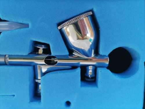AIR BRUSH SG A180 0.2MM FLUID 9CC - WITH BOOKLET - WITH PLASTIC TUBE PLASTIC BOX - LIKE NEW