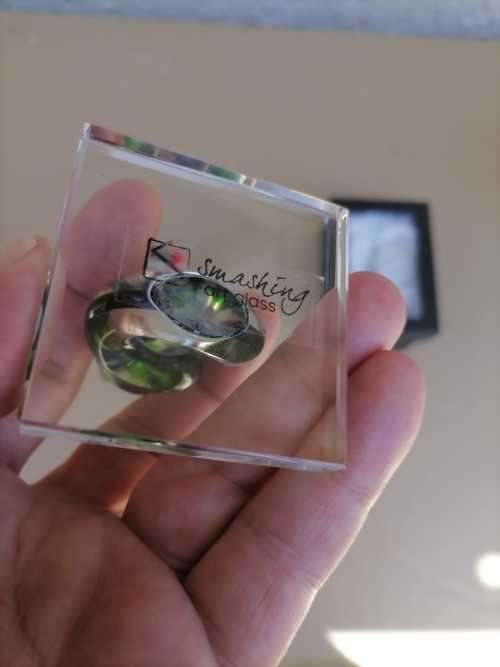 Smashing art glass - Swirl - Green, Blue - AMAZING - IN ORIGINAL BOX