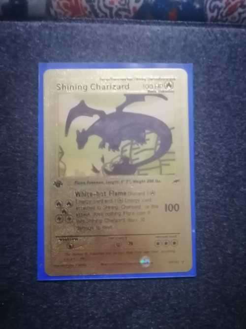 POKEMON 1995-2000 Golden Shining Charizard RARE - VERY GOOD CONDITION IN SLEEVE