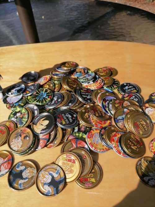 157 DRAGON BALL Z TAZONS AND FIGUREN - From 1996, 2004,2003 METAL TAZOS