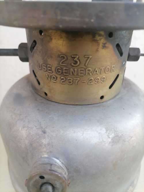 VINTAGE Coleman Lamp - Made in Canada - 237 Use Generator No 237-299 - ORIGINAL Coleman Glass