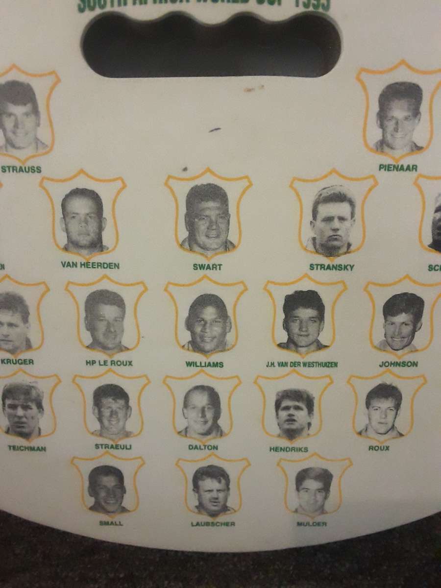 Vintage SA SOUTH AFRICA WORLD CUP 1995 Sports Seat Cushion - SPRINGBOK WORLD CUP