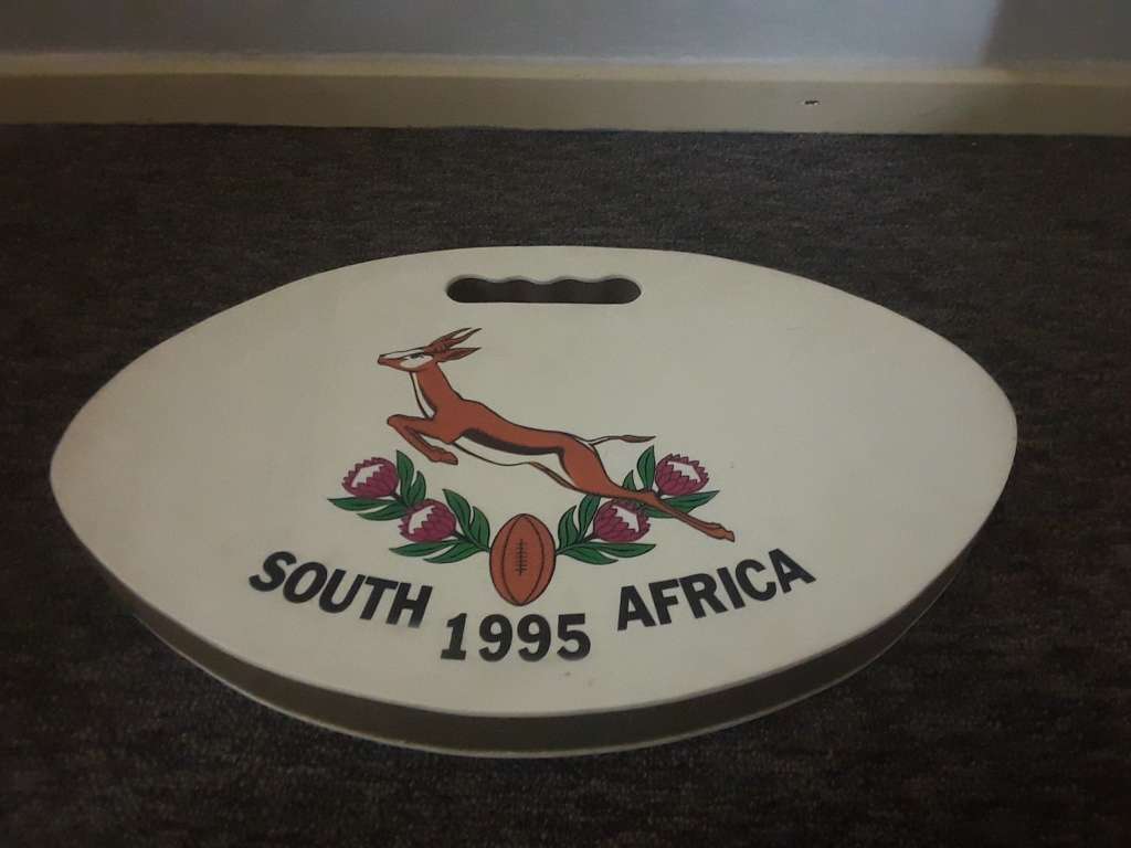 Vintage SA SOUTH AFRICA WORLD CUP 1995 Sports Seat Cushion - SPRINGBOK WORLD CUP