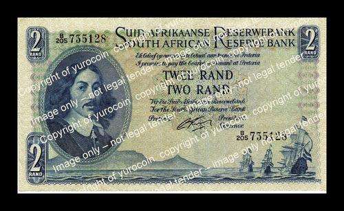 G RISSIK OLD R2 NOTE B/205 1ST ISSUE AFR/ENG - 1962 - XF