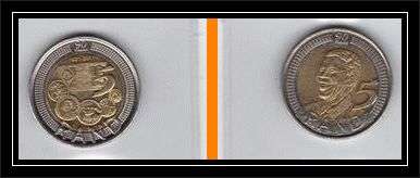 2 X HIGHLY COLLECTABLE-NELSON MANDELA + SARB R5 COINS - VF CONDITION