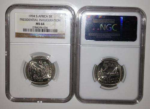 SLABBED  -  MADIBA-1994 PRESIDENTIAL INAUGURATION NGC  MS64