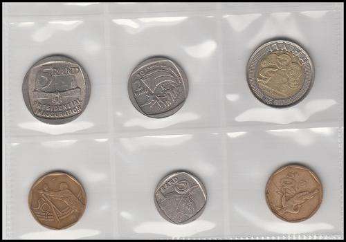 NELSON MANDELA 6 COLLECTABLE COINS - VF