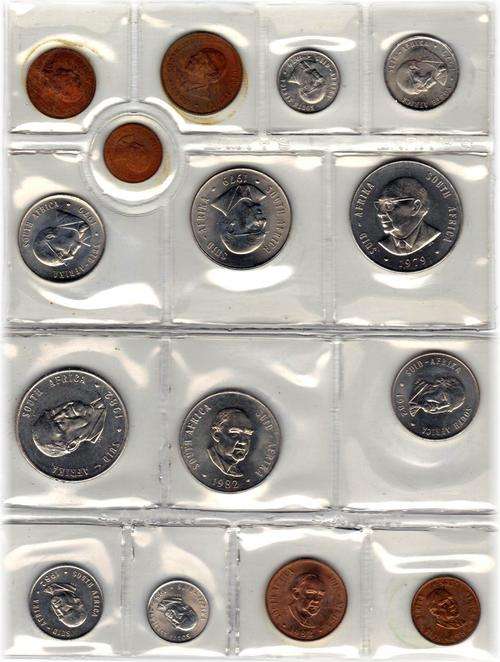 1979 + 1982 COMPLETE NICKEL COIN SETS OF DIEDERICKS AND VORSTER- SEALED