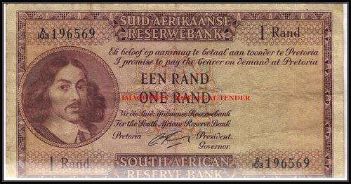 1962 G RISSIK OLD R1 NOTE A/103  AFR/ENG  FINE