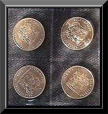 4 X OLD 50c COINS XF  MI YEARS