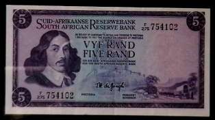 TW DE JONGH R5 NOTE-F/275-3RD ISSUE.....XF/UNC...!!!!!!!!!!!!!!!!!!!!!!!!!!!!!