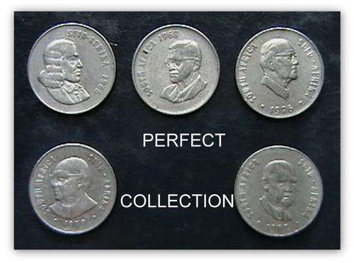 AN EXCELLENT COLLECTION OF RSA OLD 50c COINS